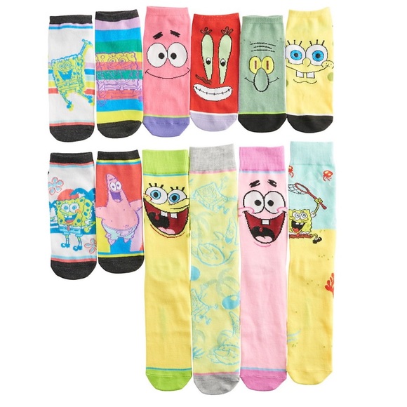 SpongeBob Squarepants Other - NWT SPONGEBOB socks 12 days of socks gift box